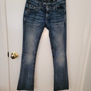 Miss Me bootcut jeans Rhinestones wings back pocke